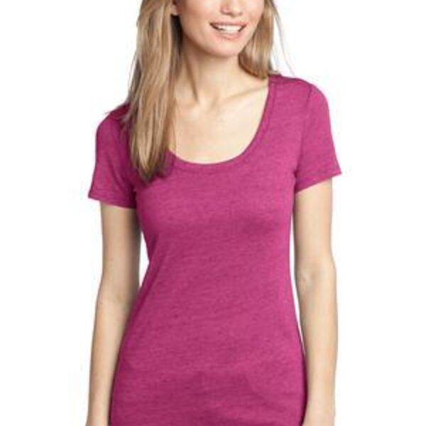 Ladies Textured Scoop Tee Thumbnail