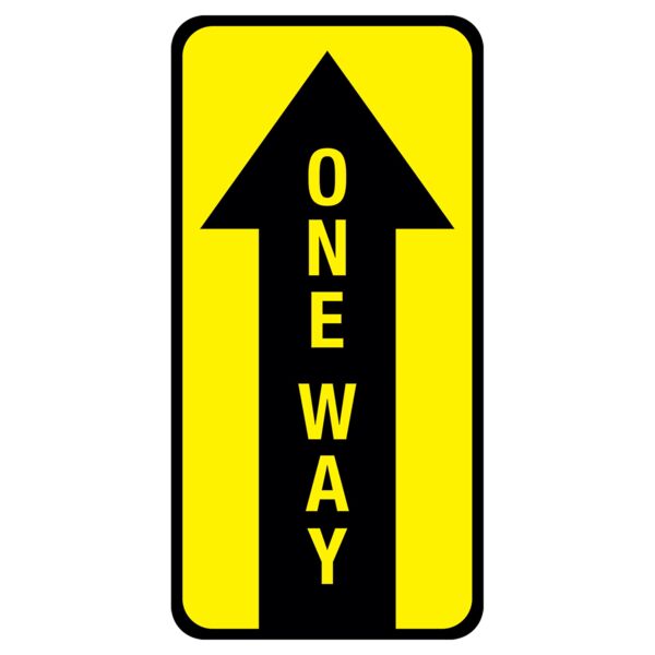 SIGNS ONE WAY FLOOR  - 6" x 12" One Way Floor Graphic Thumbnail